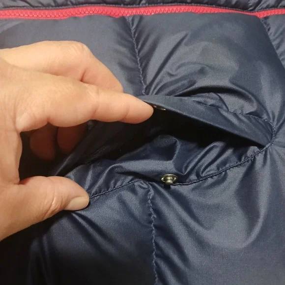 Kids Polo Ralph Lauren Reversible Puffer Vest Red Navy Logo Size L 14-16 - Picture 7 of 12